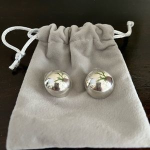 Sterling silver ball earrings